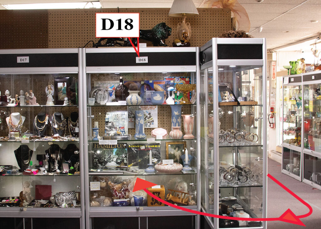 Turn right and DISPLAY D-18 is on your right